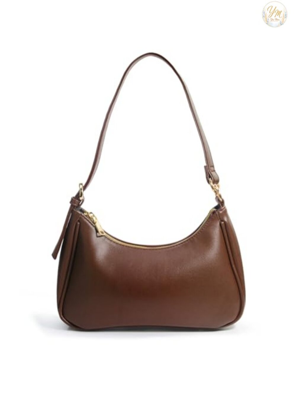 Vegan Leather Crescent Shoulder Bag Convertible Crossbody Chain Handbag